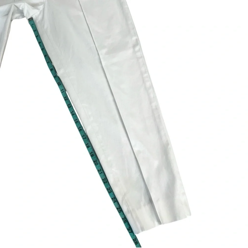 Tory Burch White Cotton Pleated Pants  Size 6  Style 1212-142932  Luxury…